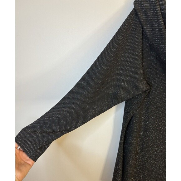 LANE BRYANT Off the Shoulder Illusion Top Black Sparkle 22/24 Long Sleeve Party - Picture 7 of 15